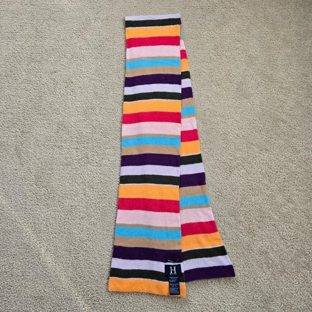 Colorful striped cashmere scarf Hilfiger